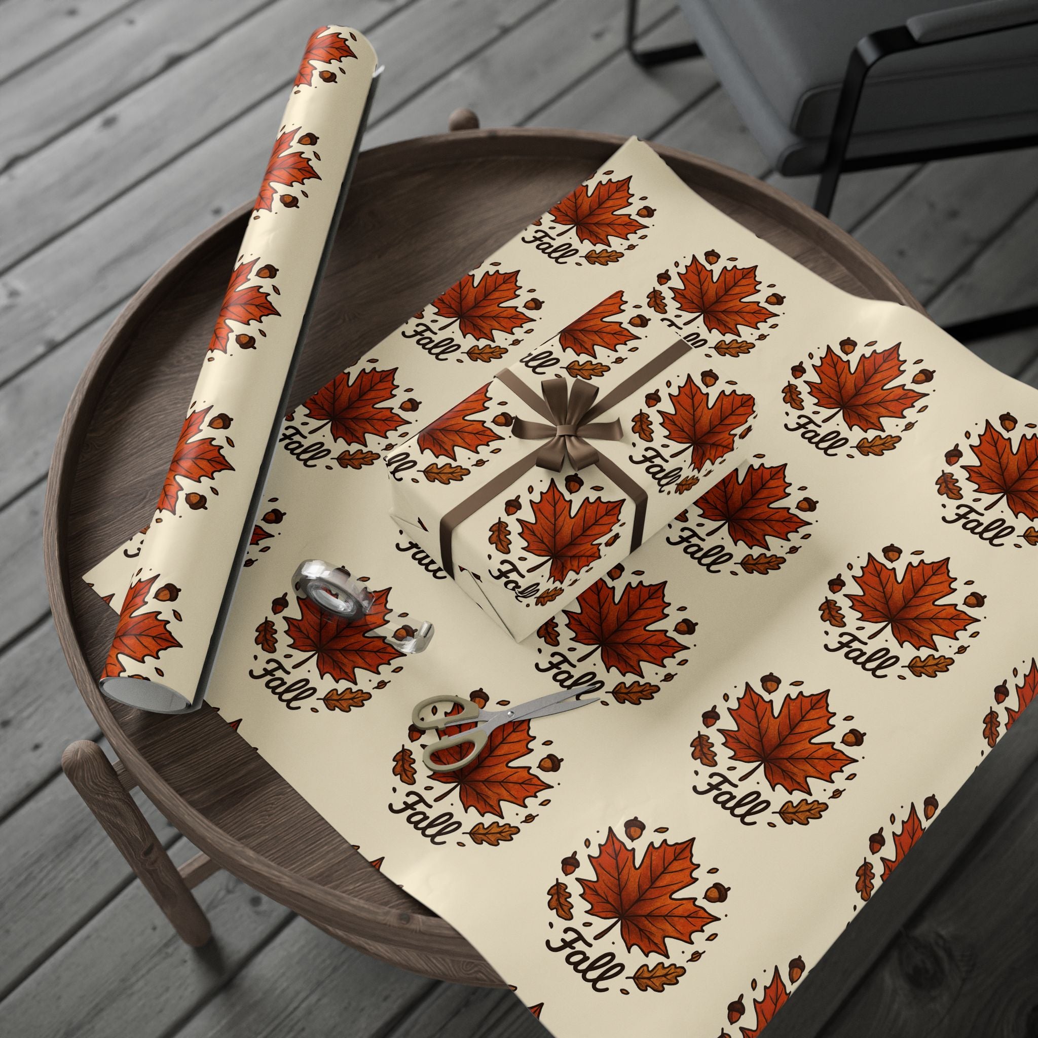 Autumn-Themed Wrapping Paper | Festive Gift Wrap, Seasonal Wrapping, Fall Decoration, Thanksgiving Crafts, Holiday Packaging