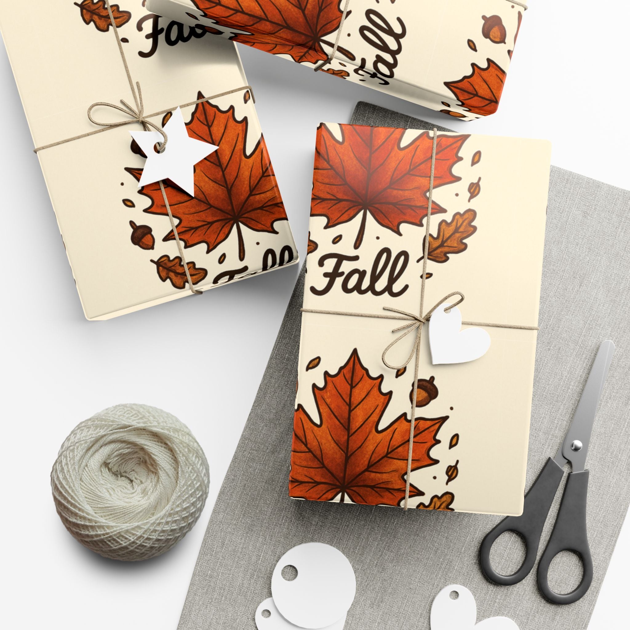 Autumn-Themed Gift Wrap Papers, Fall Leaf Wrapping Paper, Seasonal Gift Wrap, Eco-Friendly Wrapping, Thanksgiving Decor, Harvest Celebration