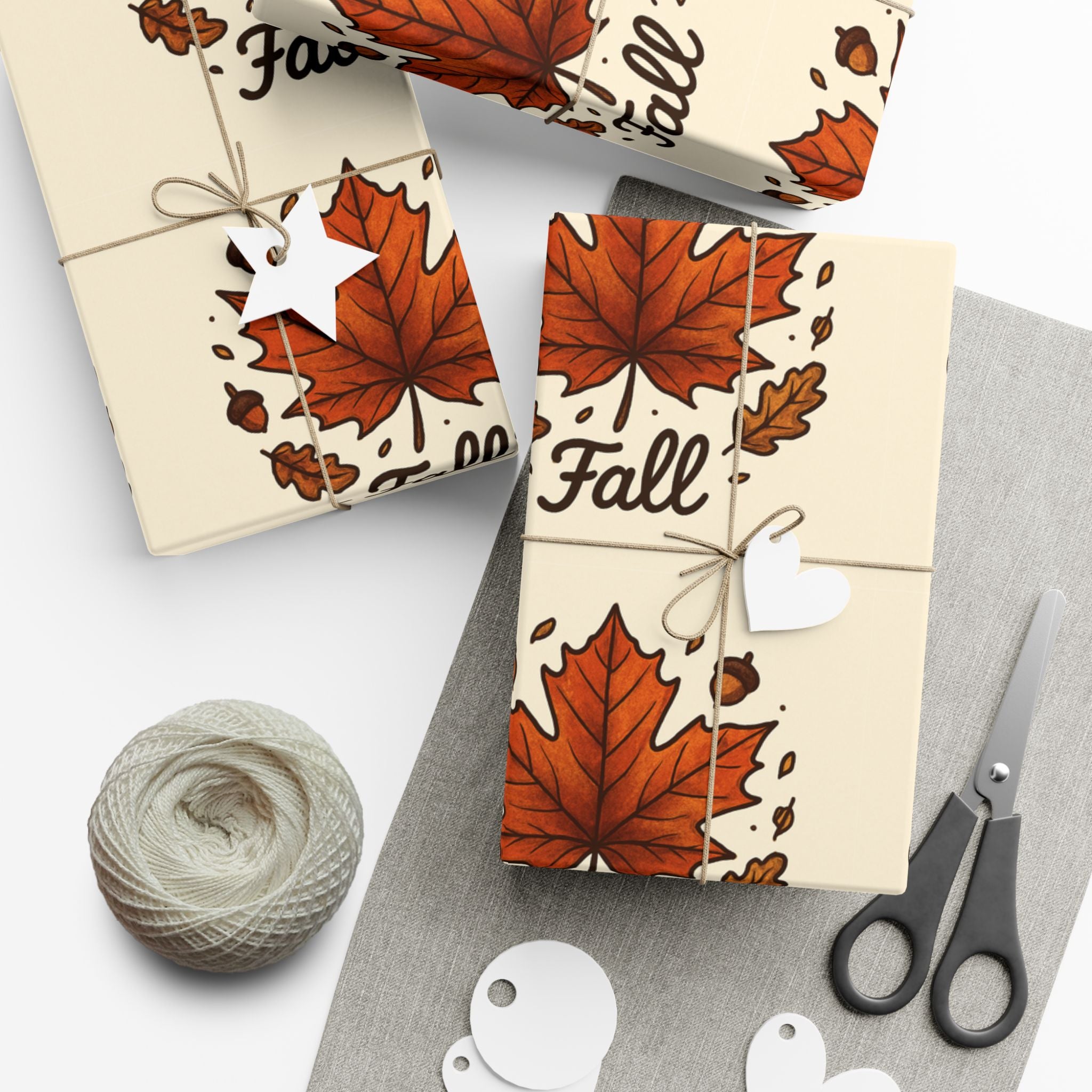 Autumn-Themed Gift Wrap Papers, Fall Leaf Wrapping Paper, Seasonal Gift Wrap, Eco-Friendly Wrapping, Thanksgiving Decor, Harvest Celebration
