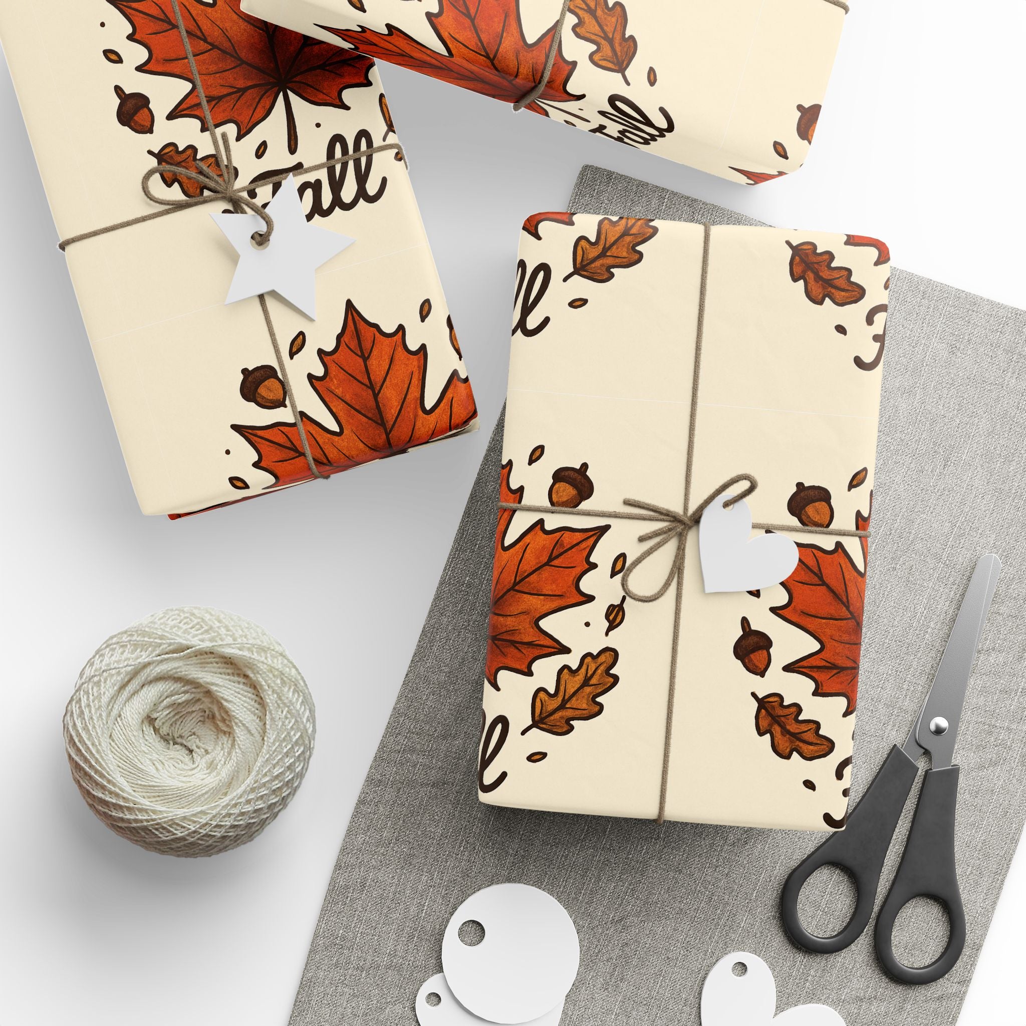 Autumn-Themed Wrapping Paper | Festive Gift Wrap, Seasonal Wrapping, Fall Decoration, Thanksgiving Crafts, Holiday Packaging